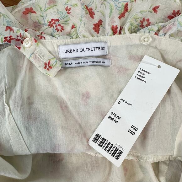 NWT Urban Outfitters Sacramento Tiered Ruffle Halter Midi Dress Floral Boho - Picture 11 of 13